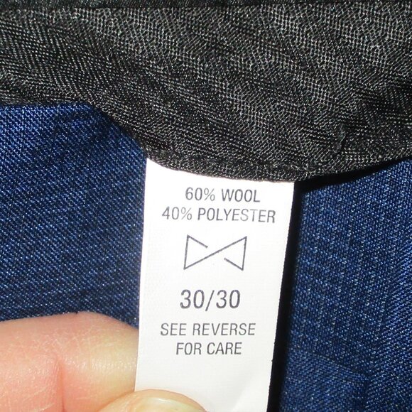 COMBATANT GENTLEMEN Blue Mini Windowpane Pants Size 30X30 Msre 31.5x29 - Picture 4 of 12